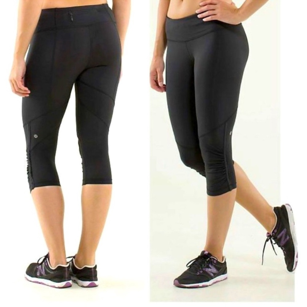Lululemon Run For Your Life Crop Ruched Leggings, 8 - Picture 1 of 13